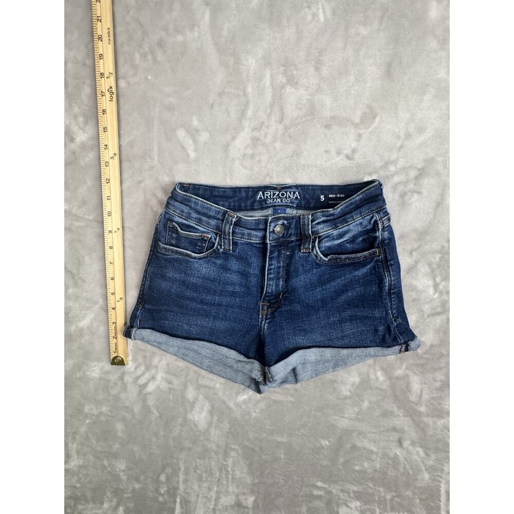 Arizona Jean Co. Women's Jean Shorts Blue Size 5 Cuffed Mid-Rise